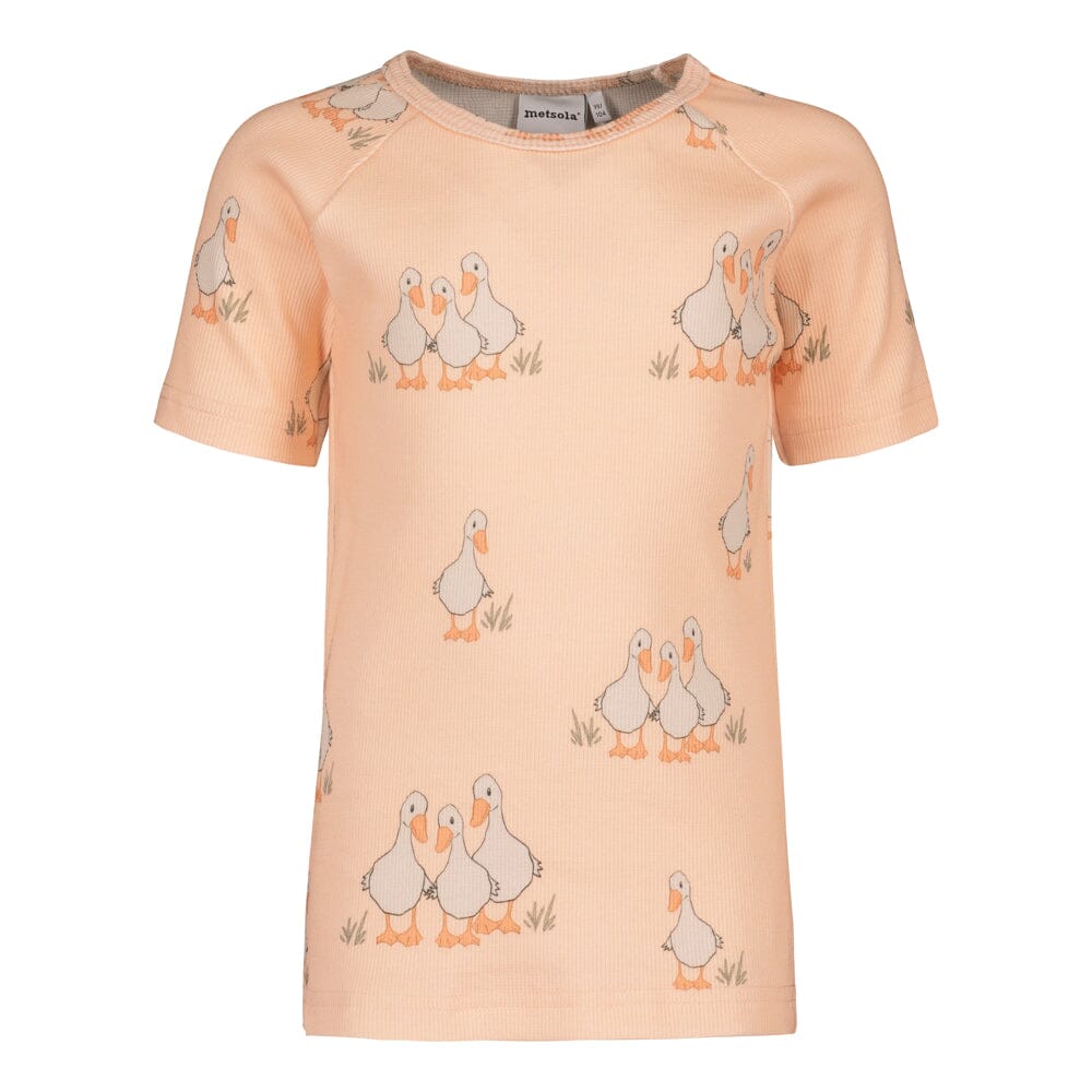 TINY FARMERS RIB T-SHIRT | MILKY APRICOT Paita Wonders of Life