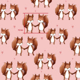 Trikoo Happy Squirrels 1M | Pink Kangas Kangaskarkelot