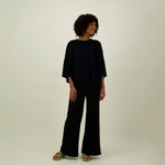 WIDE LEG TROUSERS -HOUSUT | BLACK Aikuisten housut My Happy Place Women