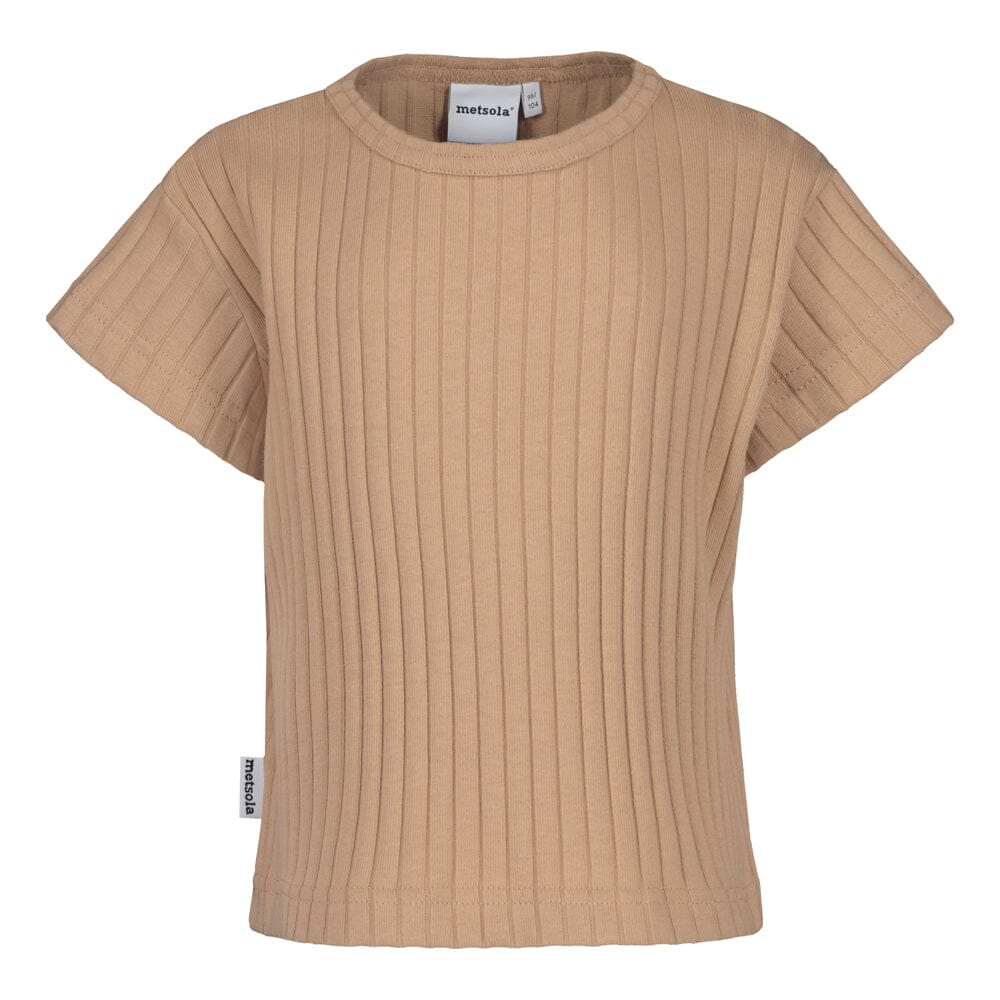 Wide Rib Boxy -T-Paita | Nougat Lyhythihainen paita Dancing In The Sunshine