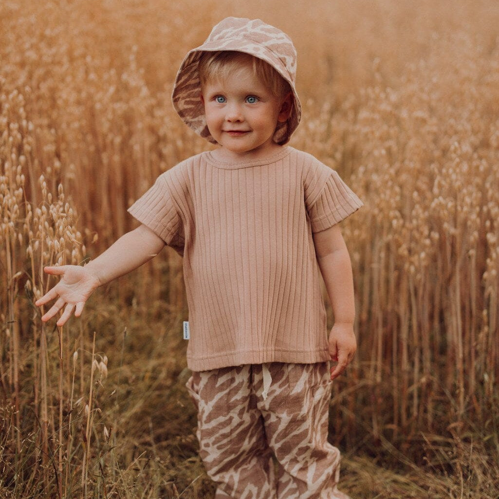 Wide Rib Boxy -T-Paita | Nougat Lyhythihainen paita Dancing In The Sunshine