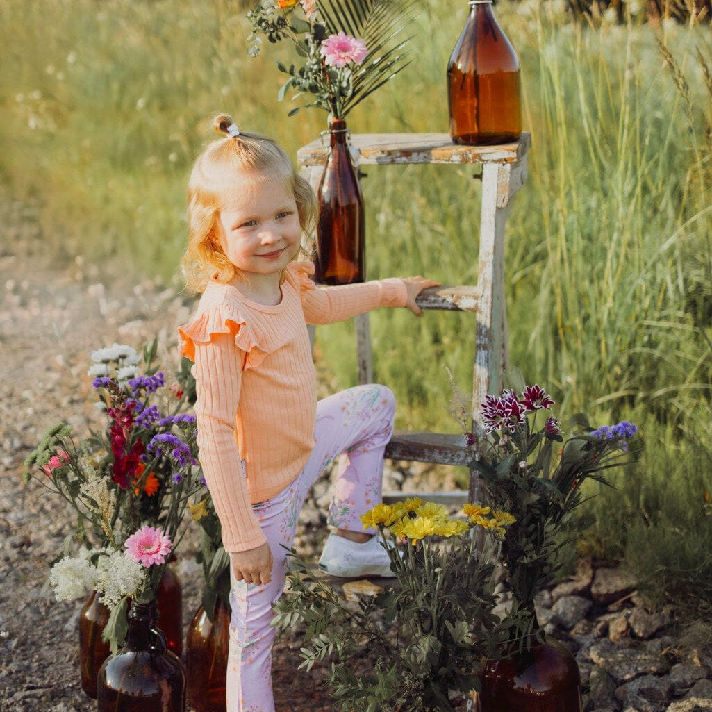 Wide Rib Frilla Shirt | Peachy Pitkähihainen paita Days Like These