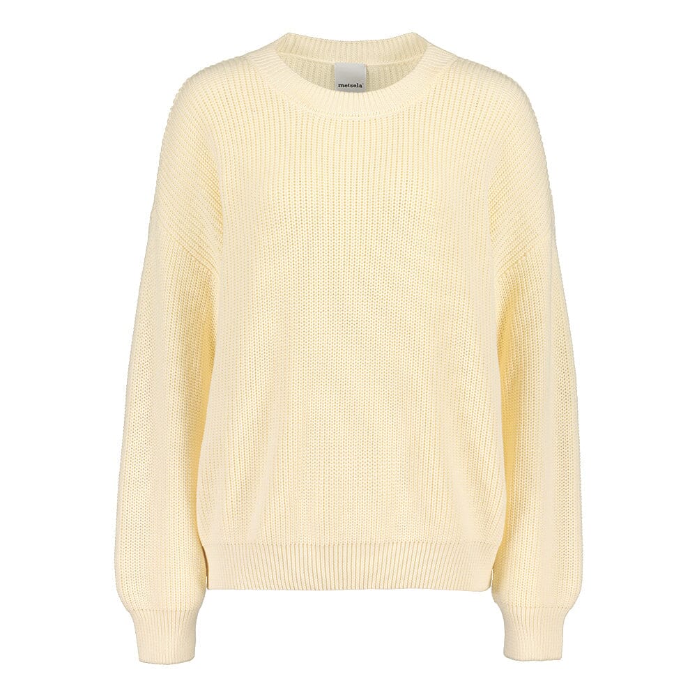 Womens Cotton Knit Jumper | Milky Aikuisten neulepaita More Love
