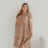 Women's Leopold Tiered Midi Dress -Mekko | Chocolate Aikuisten mekko We are family