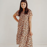 Women's Leopold Tiered Midi Dress -Mekko | Chocolate Aikuisten mekko We are family