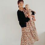 Women's Leopold Tiered Midi Dress -Mekko | Chocolate Aikuisten mekko We are family