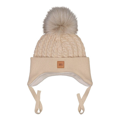 FUR POM CABLE BABY BEANIE -PUUVILLAPIPO | COOKIE Pipo Flying Moments