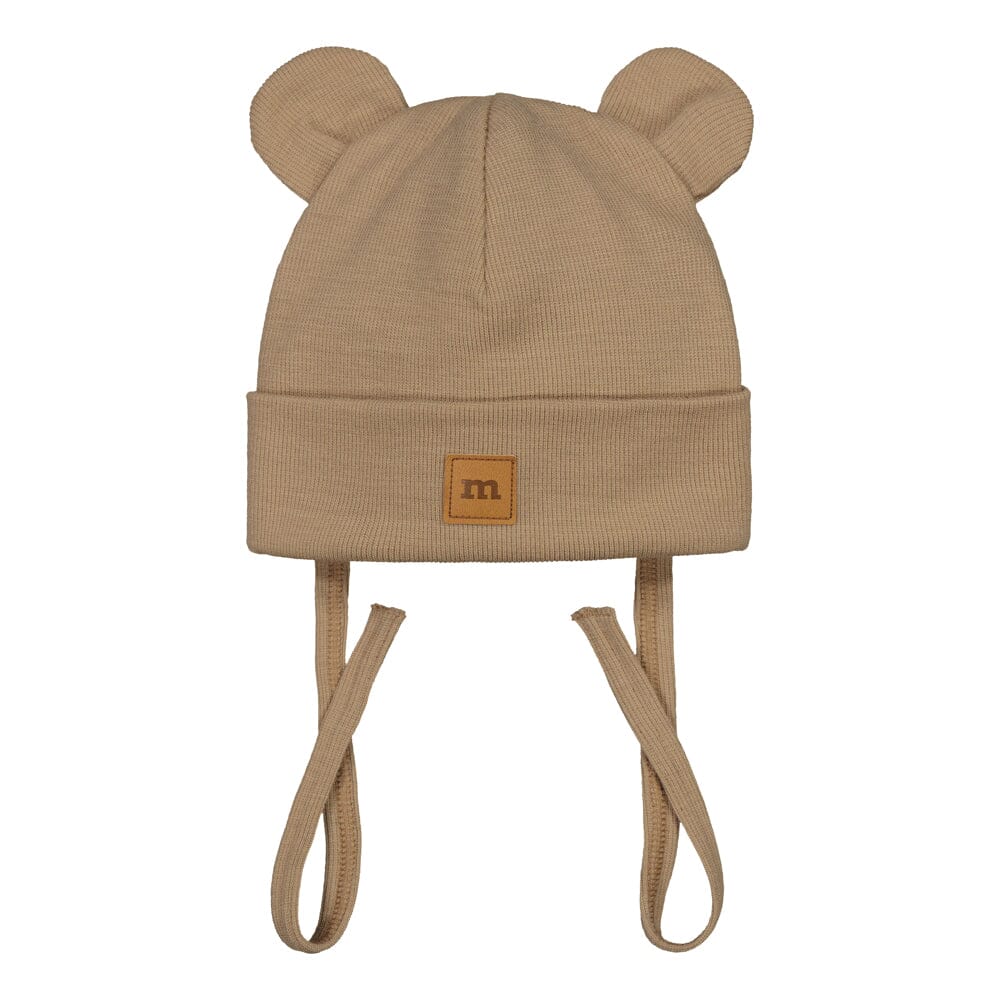 MERINO RIB BEAR BABY BEANIE, MUDDY BOOTS Metsola