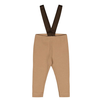 RIB BRACE PANTS, PECAN Housut Metsola