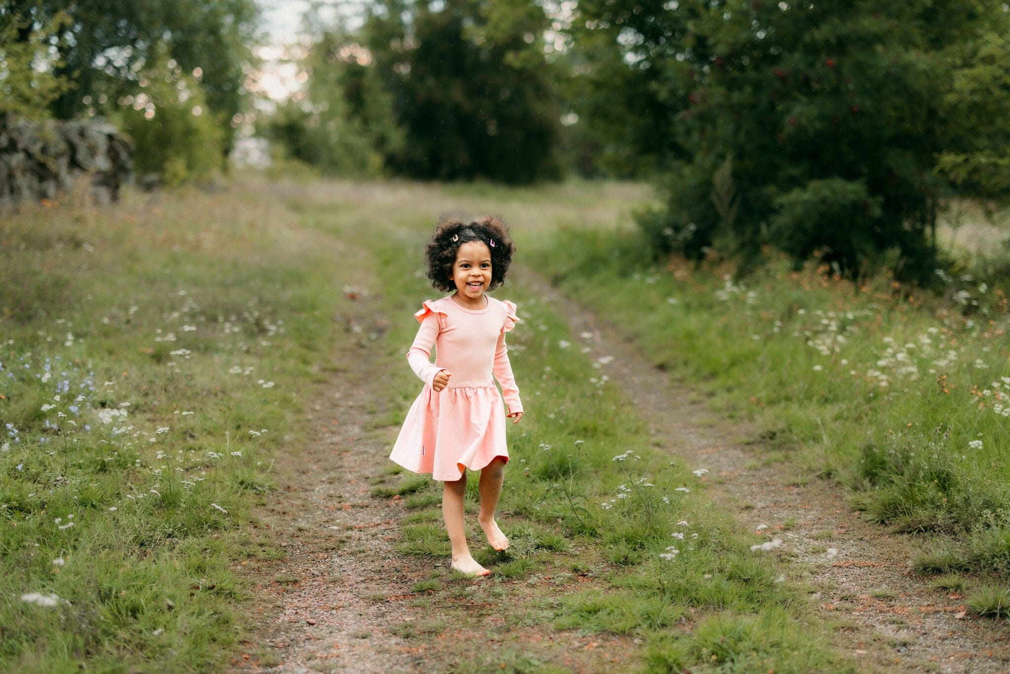 RIB FRILLA DRESS, PEONY Mekko Metsola