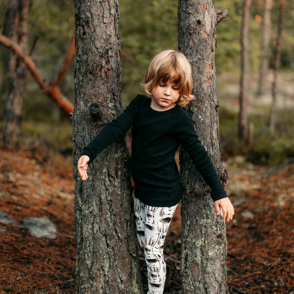 RIB SHIRT, BLACK Paita Metsola